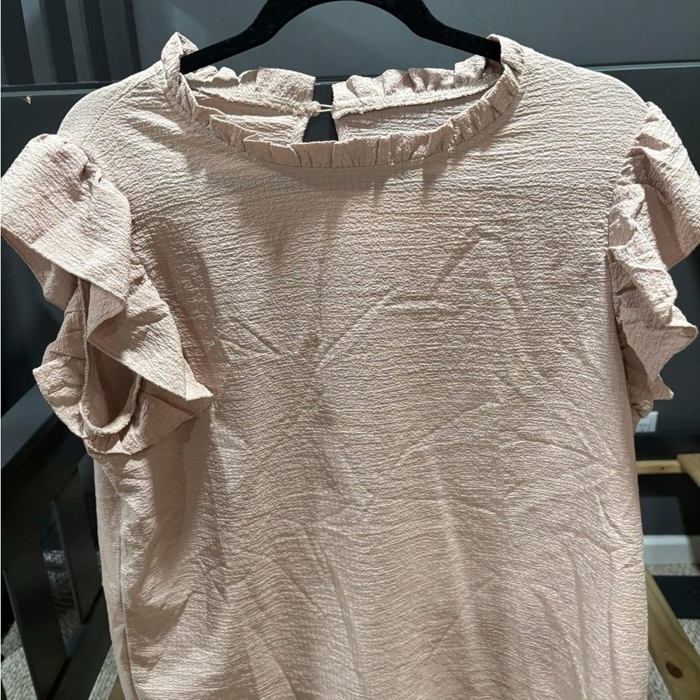 Ruffled Blush Pink Women's Top